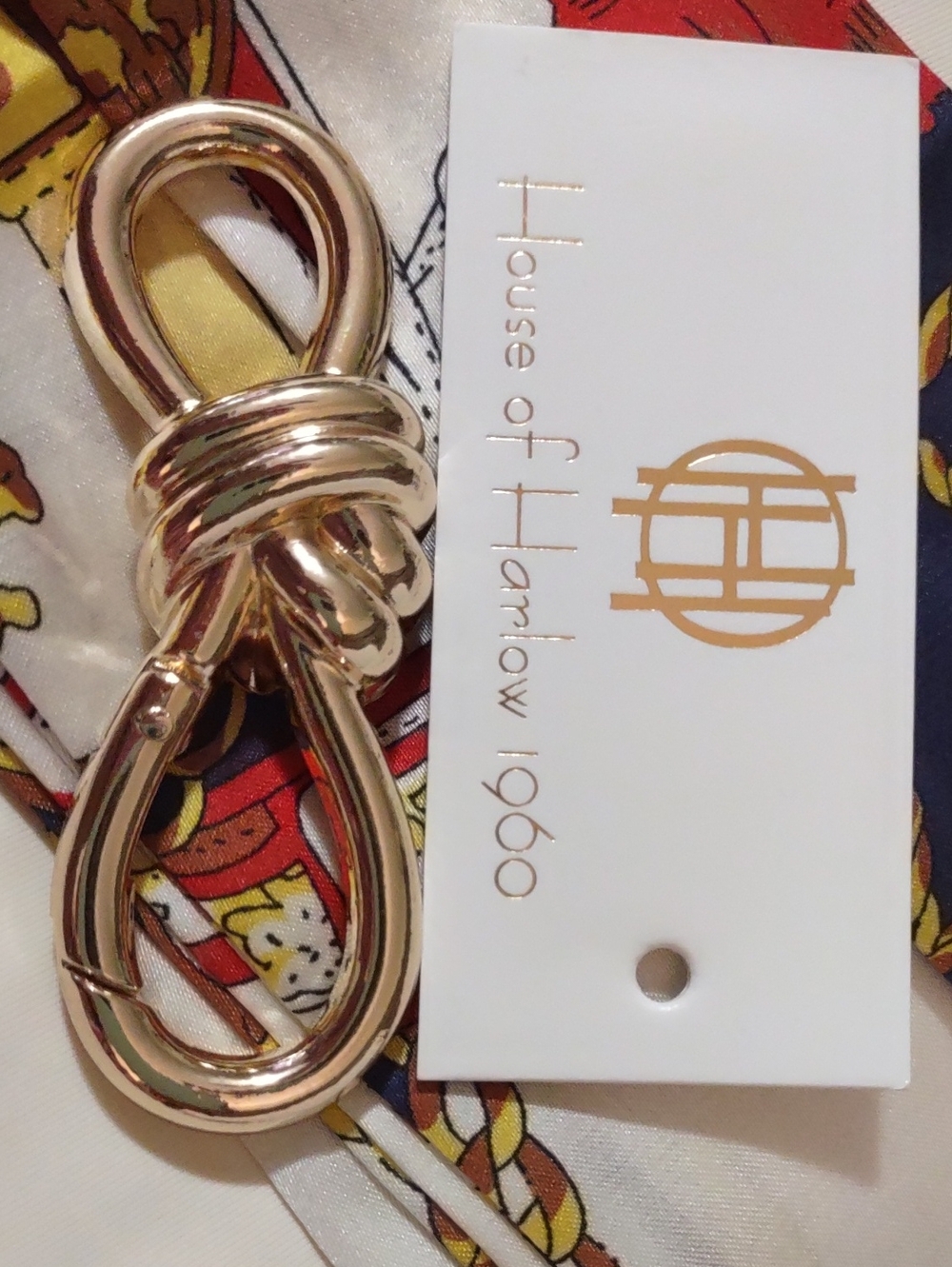 House of Harlow 1960 Equestrian Chain Print Scarf Belt / Wrap